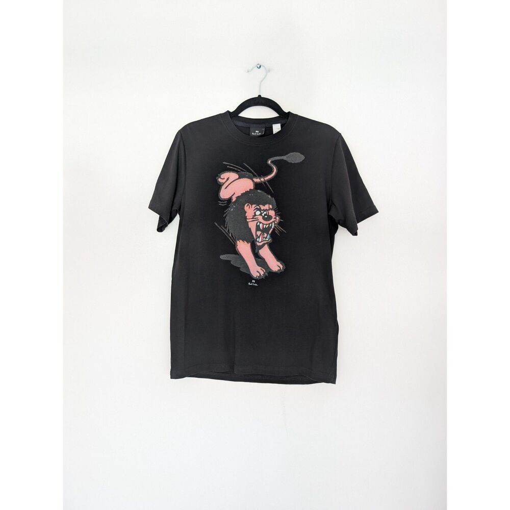 Paul Smith LA Cotton Lion Graphic Print Short Sleeve T-Shirt Sz S Unisex